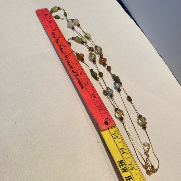 Vintage Glass & Plastic Bead Double Strand Tiered Necklace - Picture 4 of 5